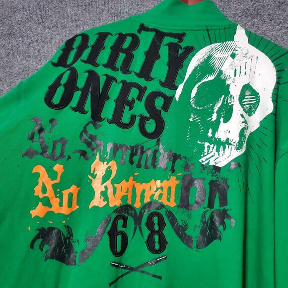 Blac Label Y2K Rock Royalty Full Zip Sweatshirt Mens 3XL Distressed Streetwear - Picture 4 of 16